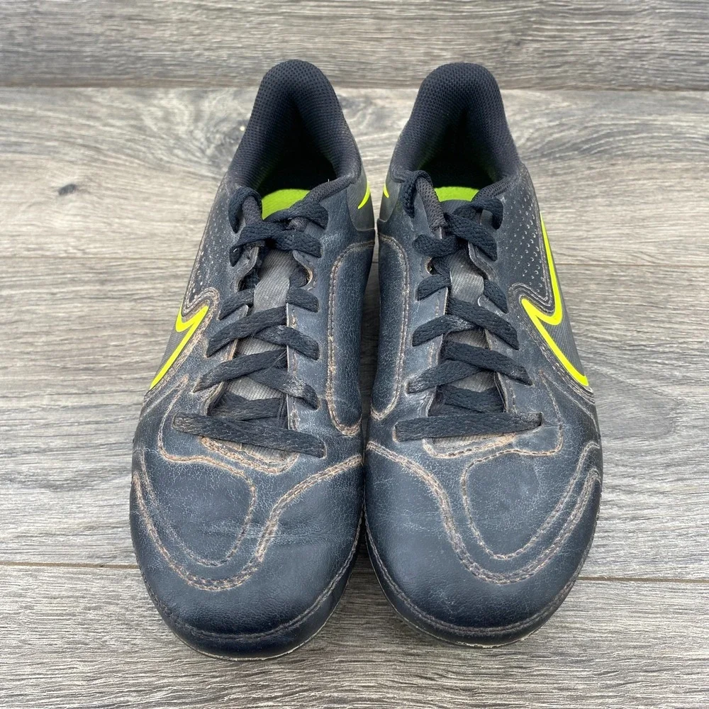 Nike Jr Legend Tiempo 9 Club FG/MG Soccer Cleats‎ Size 1 Youth Black DA1331-070